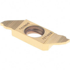 Iscar - SCIL22100 IC1008 Grade, 0.0394" Cutting Width, Carbide Cutoff Insert - Neutral Lead Angle, TiAlN/TiN Coated, Single End - Benchmark Tooling