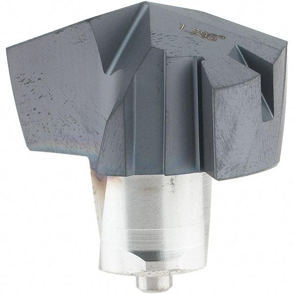 Iscar - Series ICM, 32.89mm Diam Grade IC908 Replaceable Drill Tip - Carbide, TiAlN/TiN Finish, 32 Seat Size - Benchmark Tooling