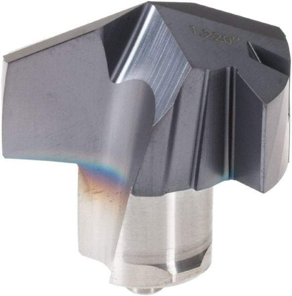 Iscar - Series ICM, 30.99mm Diam Grade IC908 Replaceable Drill Tip - Carbide, TiAlN/TiN Finish, 31 Seat Size - Benchmark Tooling