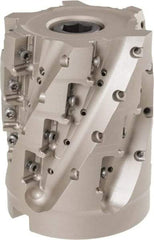 Iscar - 24 Inserts, 80mm Cut Diam, 32mm Arbor Diam, 71mm Max Depth of Cut, Indexable Square-Shoulder Face Mill - 100mm High, P290 AC.T 1806.. Insert Compatibility, Through Coolant, Series MillShred - Benchmark Tooling