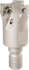 Iscar - 25mm Cut Diam, 8mm Max Depth of Cut, 57mm OAL, Indexable Square Shoulder Helical End Mill - HM390 TPKT 100304PDR, HM390 TPKT 1003PDR Inserts, M12 Modular Connection, 90° Lead Angle, Through Coolant - Benchmark Tooling