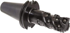 Iscar - 2" Cut Diam, 3.2" Max Depth of Cut, 5.7" OAL, Indexable Square Shoulder End Mill - Multiple Insert Styles, CAT 50 Taper Shank, 90° Lead Angle, Through Coolant, Series Helitang - Benchmark Tooling