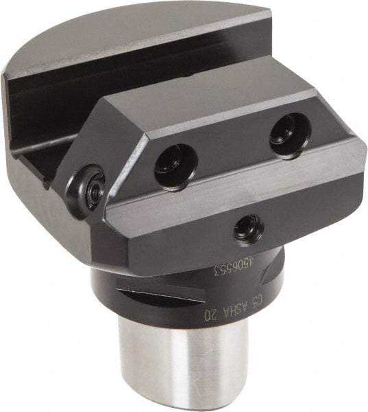 Iscar - 58mm Head Length, Modular Grooving Blade Holder Head - Neutral Cut, System Size C5, Through Coolant, Series CAMFIX - Benchmark Tooling