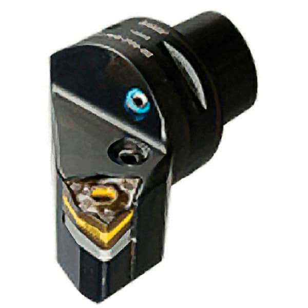 Iscar - Left Hand Cut, Size C5, Various Insert Compatiblity, External Modular Turning & Profiling Cutting Unit Head - 25mm Ctr to Cutting Edge, 60mm Head Length, Through Coolant, Series CAMFIX & Heliturn LD - Benchmark Tooling