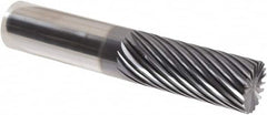 Iscar - 20 Flute Solid Carbide Roughing & Finishing Corner Chamfer End Mill - TiAlN Finish, Straight Shank, 30° Helix, Non-Centercutting, Regular Length - Benchmark Tooling