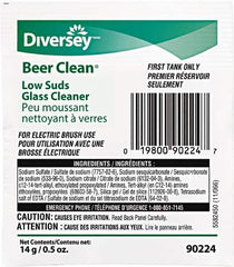 Diversey - 0.50 oz Packet Unscented Glass Cleaner - Use on Beverage Glass - Benchmark Tooling