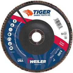 7″ Saber Tooth High Density Ceramic Abrasive, 60C, 7/8″ Arbor Hole - Benchmark Tooling