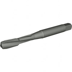 Kennametal - #10-24 UNC 3 Flute 2B/3B Modified Bottoming Spiral Flute Tap - Powdered Metal, TiN/CrC/C Finish, 60.3mm OAL, Right Hand Flute, Right Hand Thread, H3, Series T662 - Exact Industrial Supply