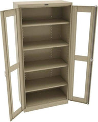 Tennsco - 5 Shelf Visible Storage Cabinet - Steel, 36" Wide x 24" Deep x 78" High, Sand - Benchmark Tooling