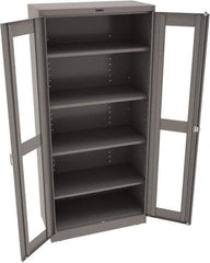 Tennsco - 5 Shelf Visible Storage Cabinet - Steel, 36" Wide x 18" Deep x 78" High, Medium Gray - Benchmark Tooling