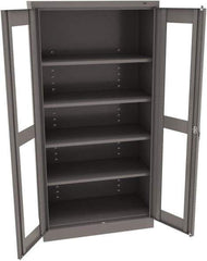 Tennsco - 5 Shelf Visible Storage Cabinet - Steel, 36" Wide x 24" Deep x 72" High, Medium Gray - Benchmark Tooling