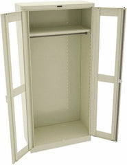 Tennsco - 6 Shelf Wardrobe Storage Cabinet - Steel, 36" Wide x 18" Deep x 78" High, Champagne/Putty - Benchmark Tooling