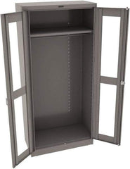 Tennsco - 6 Shelf Wardrobe Storage Cabinet - Steel, 36" Wide x 18" Deep x 78" High, Medium Gray - Benchmark Tooling