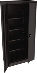 Tennsco - 5 Shelf Locking Storage Cabinet - Steel, 36" Wide x 18" Deep x 78" High, Black - Benchmark Tooling