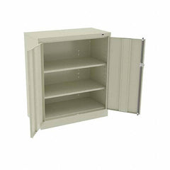 Tennsco - 3 Shelf Locking Storage Cabinet - Steel, 36" Wide x 18" Deep x 42" High, Champagne/Putty - Benchmark Tooling