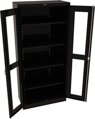 Tennsco - 5 Shelf Visible Storage Cabinet - Steel, 36" Wide x 18" Deep x 78" High, Black - Benchmark Tooling