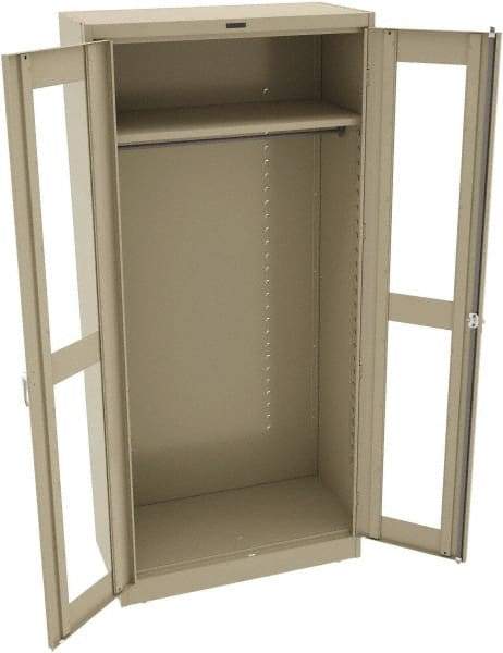 Tennsco - 6 Shelf Wardrobe Storage Cabinet - Steel, 36" Wide x 24" Deep x 78" High, Sand - Benchmark Tooling