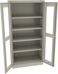 Tennsco - 5 Shelf Visible Storage Cabinet - Steel, 36" Wide x 18" Deep x 72" High, Light Gray - Benchmark Tooling