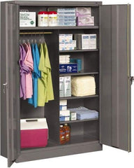 Tennsco - 6 Shelf Locking Storage Cabinet - Steel, 48" Wide x 24" Deep x 78" High, Medium Gray - Benchmark Tooling