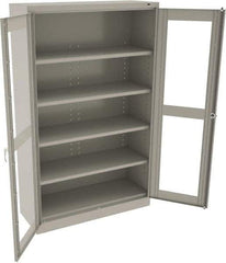 Tennsco - 5 Shelf Visible Storage Cabinet - Steel, 48" Wide x 18" Deep x 78" High, Light Gray - Benchmark Tooling