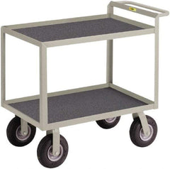 Little Giant - 1,200 Lb Capacity, 24" Wide x 36" Long x 38" High Instrument Cart - 2 Shelf, Steel, 4 Rigid/2 Swivel Casters - Benchmark Tooling