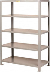 Little Giant - 5 Shelf Starter Heavy-Duty Open Steel Shelving - 2,000 Lb Capacity, 60" Wide x 72" High x 36" Deep, Gray - Benchmark Tooling