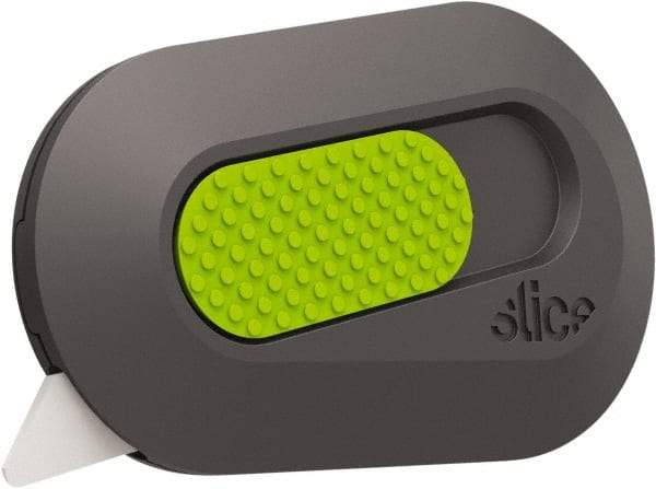 Slice - Retractable Utility Knife - 2-1/2" Blade, Black & Green Rubber Handle, 1 Blade Included - Benchmark Tooling