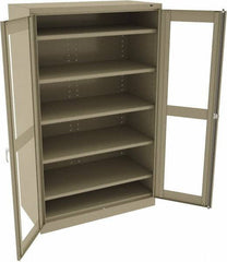 Tennsco - 5 Shelf Visible Storage Cabinet - Steel, 48" Wide x 24" Deep x 78" High, Sand - Benchmark Tooling