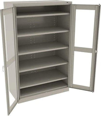Tennsco - 5 Shelf Visible Storage Cabinet - Steel, 48" Wide x 24" Deep x 78" High, Light Gray - Benchmark Tooling