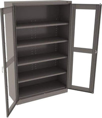 Tennsco - 5 Shelf Visible Storage Cabinet - Steel, 48" Wide x 18" Deep x 78" High, Medium Gray - Benchmark Tooling