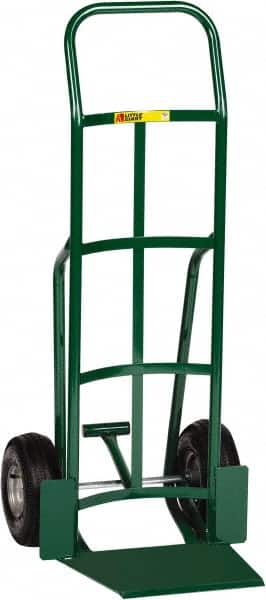 Little Giant - 800 Lb Capacity 47" OAH Hand Truck - 13-1/2 x 16" Base Plate, Continuous Handle, Steel, Pneumatic Wheels - Benchmark Tooling