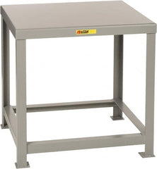 Little Giant - 48 Wide x 30" Deep x 24" High, Steel Heavy-Duty Machine Table - Straight Edge, Fixed Legs, Gray - Benchmark Tooling