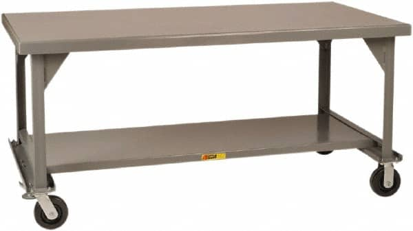 Little Giant - Mobile Work Bench - Steel, Gray, 84" Long x 42" Deep x 36" High - Benchmark Tooling