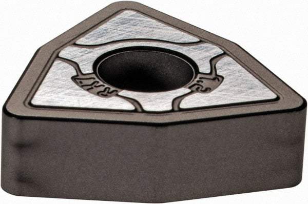 Walter - WNMA433 RK7 Grade WKK10S Carbide Turning Insert - TiCN/Al2O3/TiCN Finish, 80° Trigon, 1/2" Inscr Circle, 3/16" Thick, 3/64" Corner Radius - Benchmark Tooling