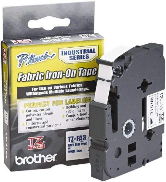 Brother - 1/2" Wide x 108" Long, White Label Tape - For Label Maker - Benchmark Tooling