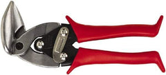 Midwest Snips - 1-1/4" Length of Cut, Left Pattern Upright Aviation Snip - 8" OAL, 24 AWG Steel Capacity - Benchmark Tooling