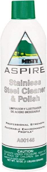 Misty - 16 fl oz Spray Stainless Steel Cleaner & Polish - Lemon Scented, Aerosol Container - Benchmark Tooling