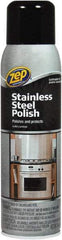 ZEP Commercial - 14 fl oz Liquid Stainless Steel Cleaner & Polish - Citrus Scented, Aerosol Container - Benchmark Tooling