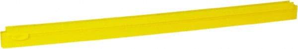 Vikan - 27.6" Polypropylene Blade Squeegee Refill - Threaded End, Double Edge, Yellow, Polypropylene Holder, Use with 77156 - Benchmark Tooling