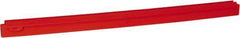 Vikan - 27.6" Polypropylene Blade Squeegee Refill - Threaded End, Double Edge, Red, Polypropylene Holder, Use with 77154 - Benchmark Tooling