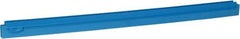 Vikan - 27.6" Polypropylene Blade Squeegee Refill - Threaded End, Double Edge, Blue, Polypropylene Holder, Use with 77153 - Benchmark Tooling