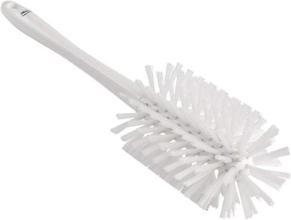 Vikan - 3-1/2" Diam Polyester Bottle Brush - 17" OAL, 6-1/4" Head Length, Polypropylene Handle - Benchmark Tooling