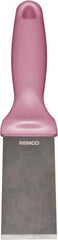 Remco - Stiff Stainless Steel Beveled Scraper - 1-1/2" Blade Width x 3-1/2" Blade Length, 5-13/32" Long Ergonomic Polypropylene Handle - Benchmark Tooling