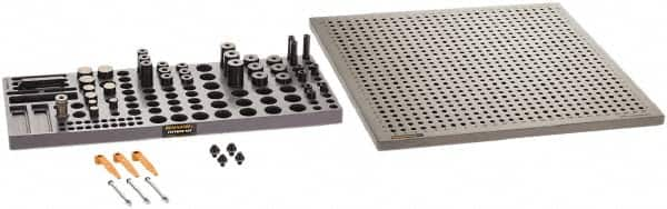 Renishaw - M8, CMM Magnetic & Clamping Kit - Use with CMM Fixtures, Includes 47Pc. Component Set, 450x450mm Plate - Benchmark Tooling