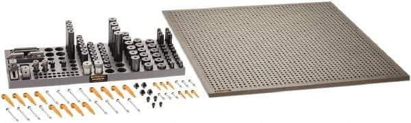 Renishaw - M6, CMM Clamping Kit - Use with CMM Fixtures, Includes 110Pc. Component Set, 600x600mm Plate - Benchmark Tooling