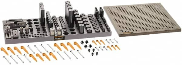 Renishaw - M6, CMM Clamping Kit - Use with CMM Fixtures, Includes 110Pc. Component Set, 300x300mm Plate - Benchmark Tooling