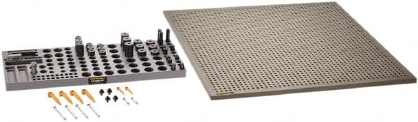 Renishaw - M6, CMM Clamping Kit - Use with CMM Fixtures, Includes 44Pc. Component Set, 600x600mm Plate - Benchmark Tooling