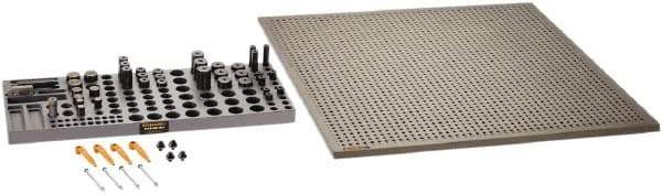 Renishaw - M6, CMM Magnetic & Clamping Kit - Use with CMM Fixtures, Includes 49Pc. Component Set, 600x600mm Plate - Benchmark Tooling