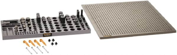 Renishaw - M6, CMM Magnetic & Clamping Kit - Use with CMM Fixtures, Includes 49Pc. Component Set, 450x450mm Plate - Benchmark Tooling