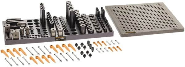 Renishaw - M8, CMM Clamping Kit - Use with CMM Fixtures, Includes 110Pc. Component Set, 300x300mm Plate - Benchmark Tooling